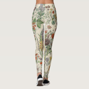 Leggings Motif botanique vintage