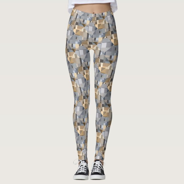 Leggings Motif Brown/bleu tendance (Devant)