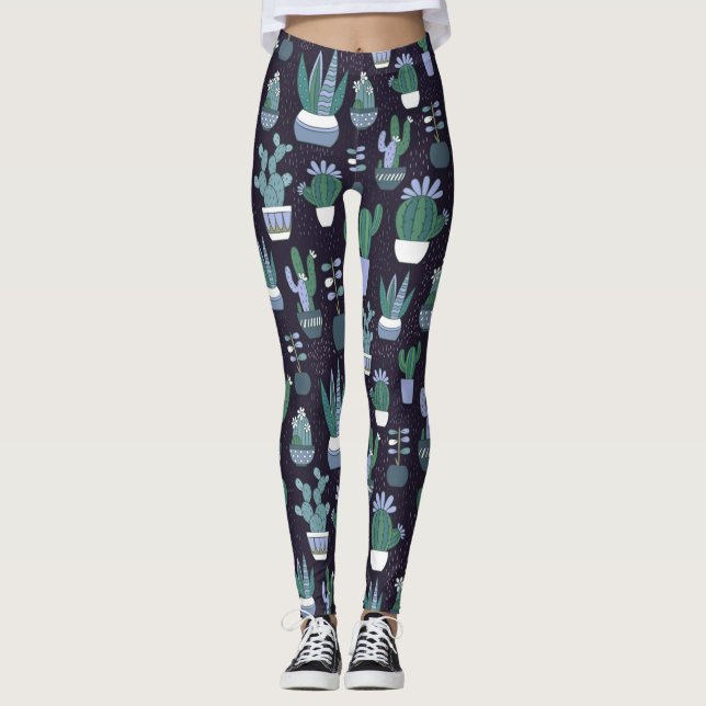 Leggings Motif Cactus (Devant)