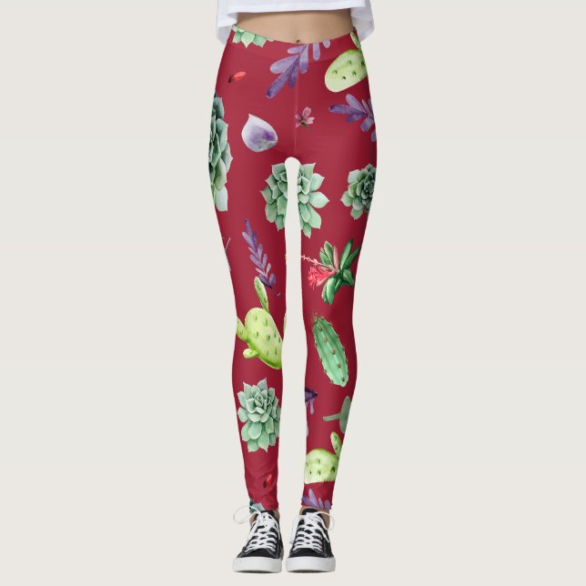 Leggings Motif Cactus 4 (Devant)