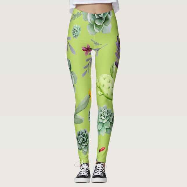 Leggings Motif Cactus 6 (Devant)