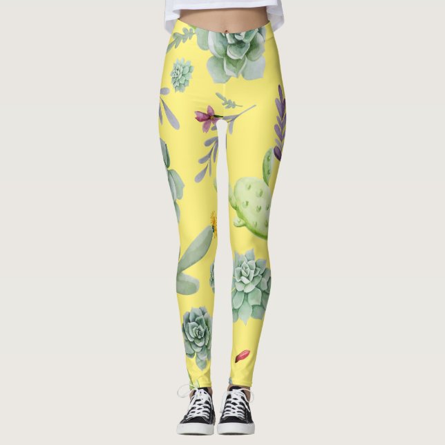 Leggings Motif Cactus 9 (Devant)