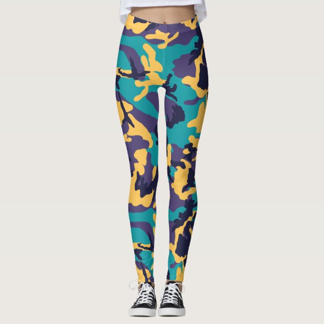 Leggings Motif Camo de mi-été (Devant)