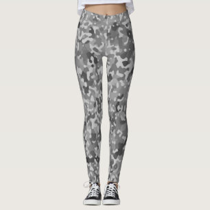 Leggings Motif Camo noir et blanc