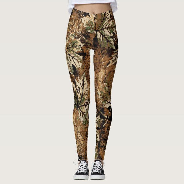 Leggings Motif camouflage forestier (Devant)