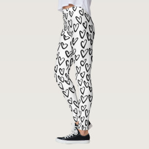 Leggings Motif cardiaque de peinture AVC