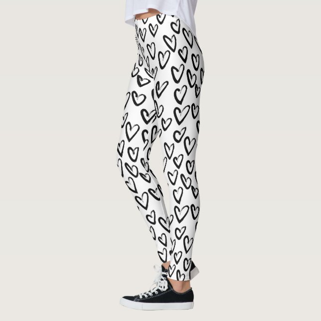 Leggings Motif cardiaque de peinture AVC (Gauche)