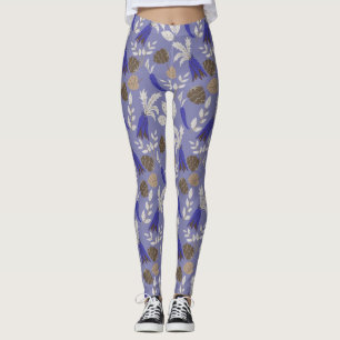 Leggings Motif Carottes Et Nutriments Bleus