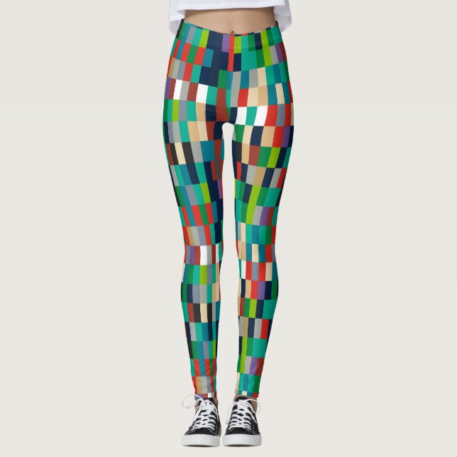 Leggings Motif Carré coloré (Devant)