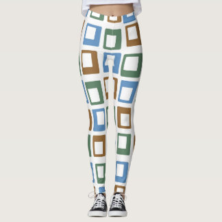 Leggings Motif Carré couleur rétro #9