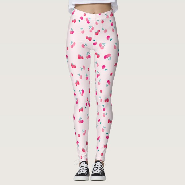 Leggings Motif cerise, Motif fraise (Devant)