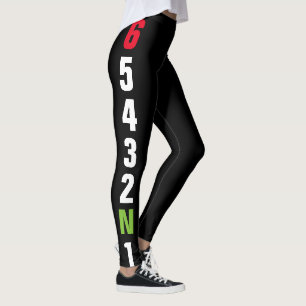 Leggings Motif changeant de vitesse du Superbike 6 de moto