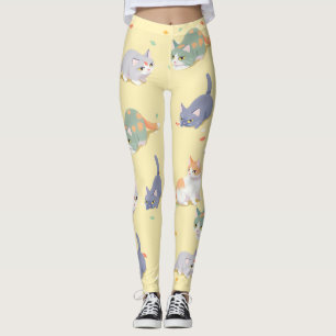 Leggings Motif Chat Mignon