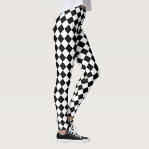 Leggings Motif Chevron noir et blanc classique