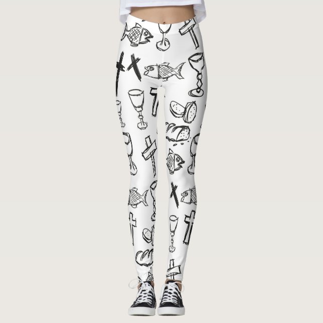 Leggings Motif chrétien (Devant)