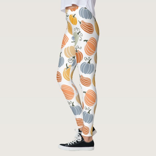 Leggings Motif Citrouille d'automne coloré (Gauche)