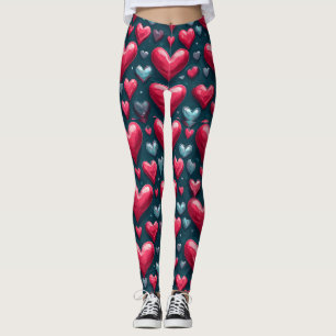 Leggings 💙 Motif Cœur Style Maison Ludique Amour