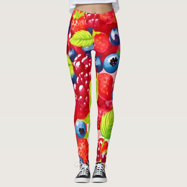 Leggings Motif coloré Berry (Devant)