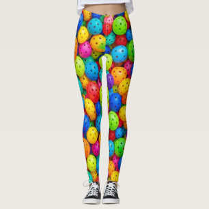 Leggings Motif Coloré de Pickleball