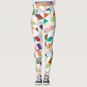 Leggings Motif coloré de tapisserie de harlequin