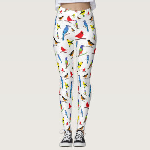 Leggings Motif coloré des oiseaux d'Amérique du Nord