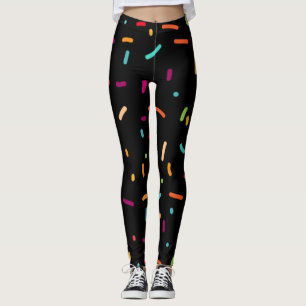 Leggings Motif Colorfull Élégant Été Vintage