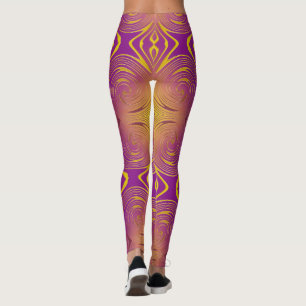 Leggings motif colrful abstrait de remous