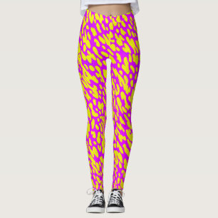 Leggings Motif cool moderne Poster de animal rose et jaune