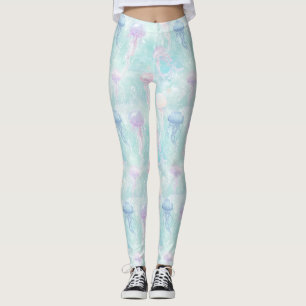 Leggings Motif côtier de méduses d'été
