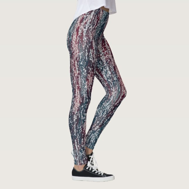 Leggings Motif Couleur coupée (Droite)