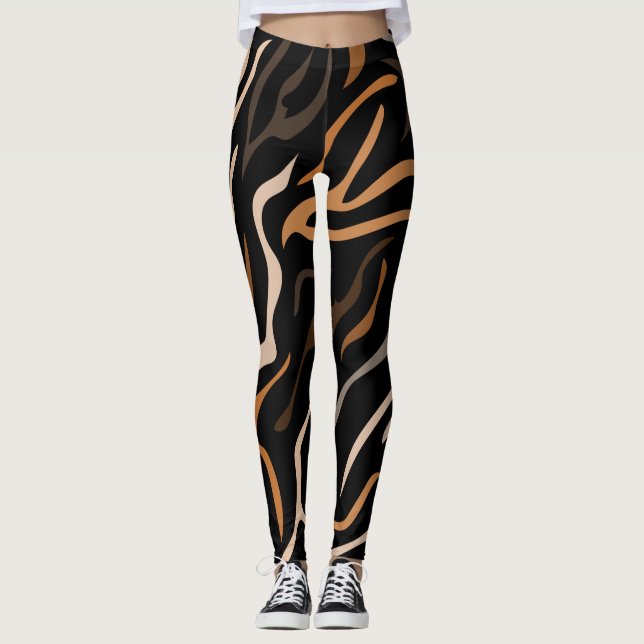 Leggings Motif couleur tigre animal (Devant)