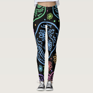 Leggings Motif crâne coloré