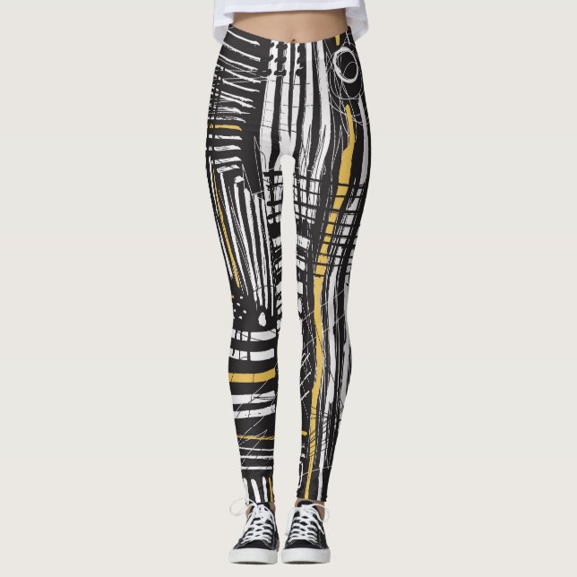 Leggings Motif créatif abstrait sans faille : design artist (Devant)