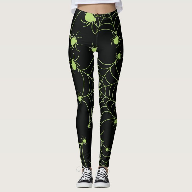 Leggings Motif créatif Halloween Spider Net (Devant)