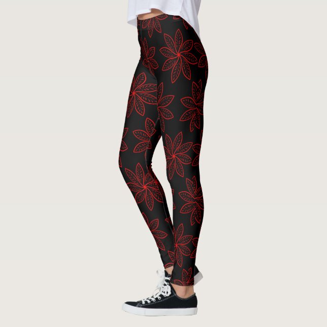 Leggings Motif criminel sur noir (Gauche)