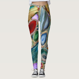 Leggings Motif cristal Geodes - Multicolor