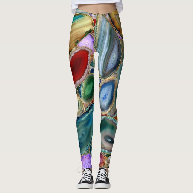 Leggings Motif cristal Geodes - Multicolor (Devant)