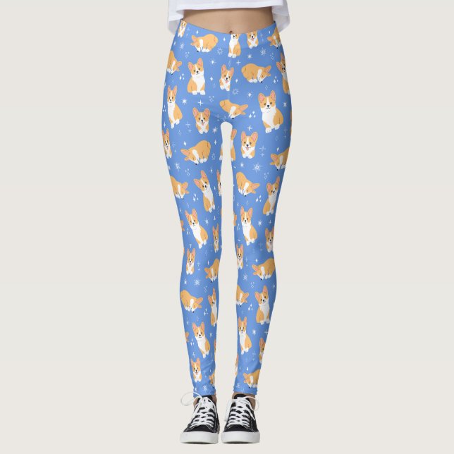 Leggings Motif Cute Corgi (Devant)