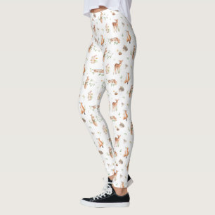 Leggings Motif d'amis animaux de bois mignon