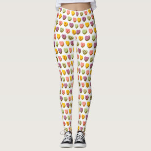 Leggings Motif d'amour de coeurs de sucrerie