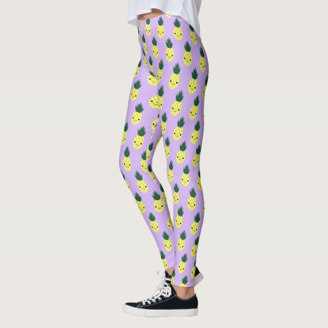Leggings Motif d'ananas Kawaii" (Gauche)