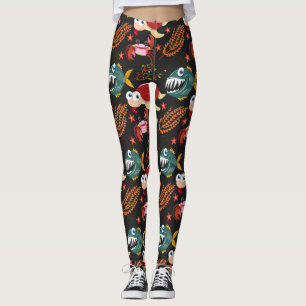 Leggings Motif d'animaux aquatiques vie sous-marine en me