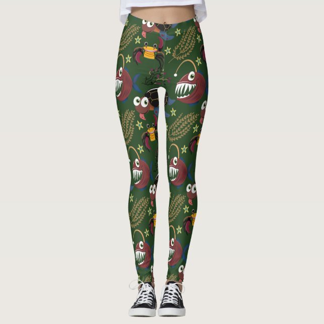 Leggings Motif d'animaux aquatiques | vie sous-marine en me (Devant)
