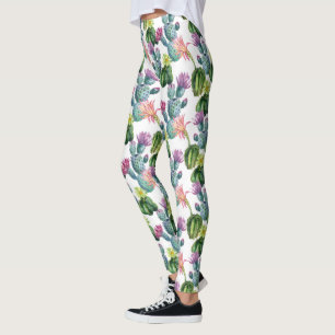 Leggings Motif d'aquarelle Cactus Art