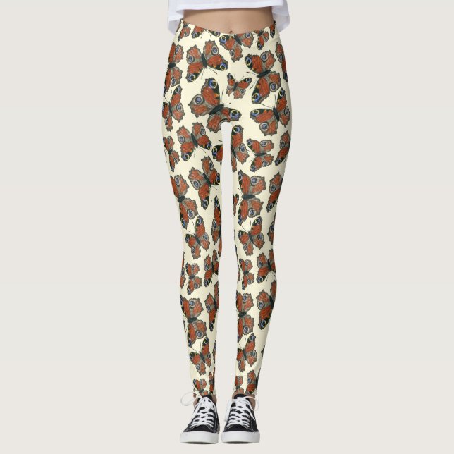 Leggings Motif d'aquarelle papillons (Devant)
