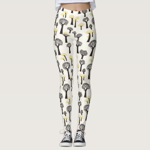 Leggings Motif d'arbre de baobab lunaire