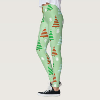 Leggings Motif d'arbre de Noël
