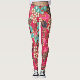 Leggings Motif d'art batik indonésien
