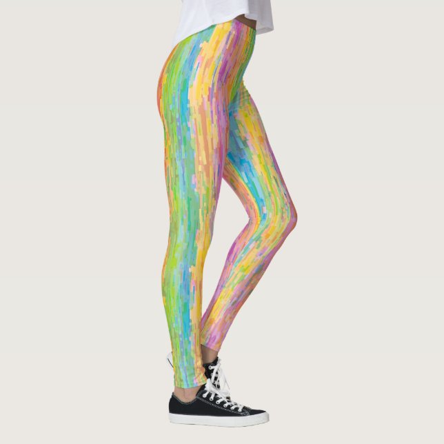 Leggings Motif d'art des couleurs de l'arc-en-ciel fantaisi (Droite)