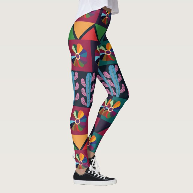 Leggings Motif d'art mexicain Cinco De Mayo  (Droite)